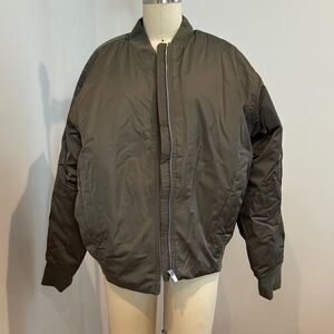 athleta green bomber jacket